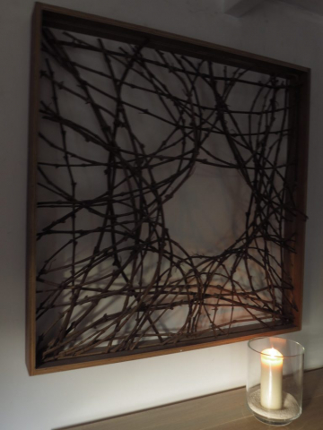 Nate@home: wandkader met takkentructuur / wallframe with twigs