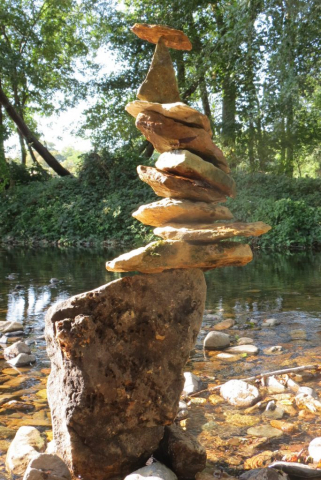 Land Art: balanceren van stenen / rock balancing