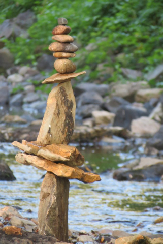 Land Art: balanceren van stenen / rock balancing